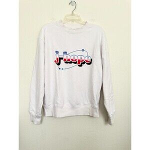 J-Hope BTS K-Pop Crewneck Sweatshirt Graphic White Cotton Music Women's Large